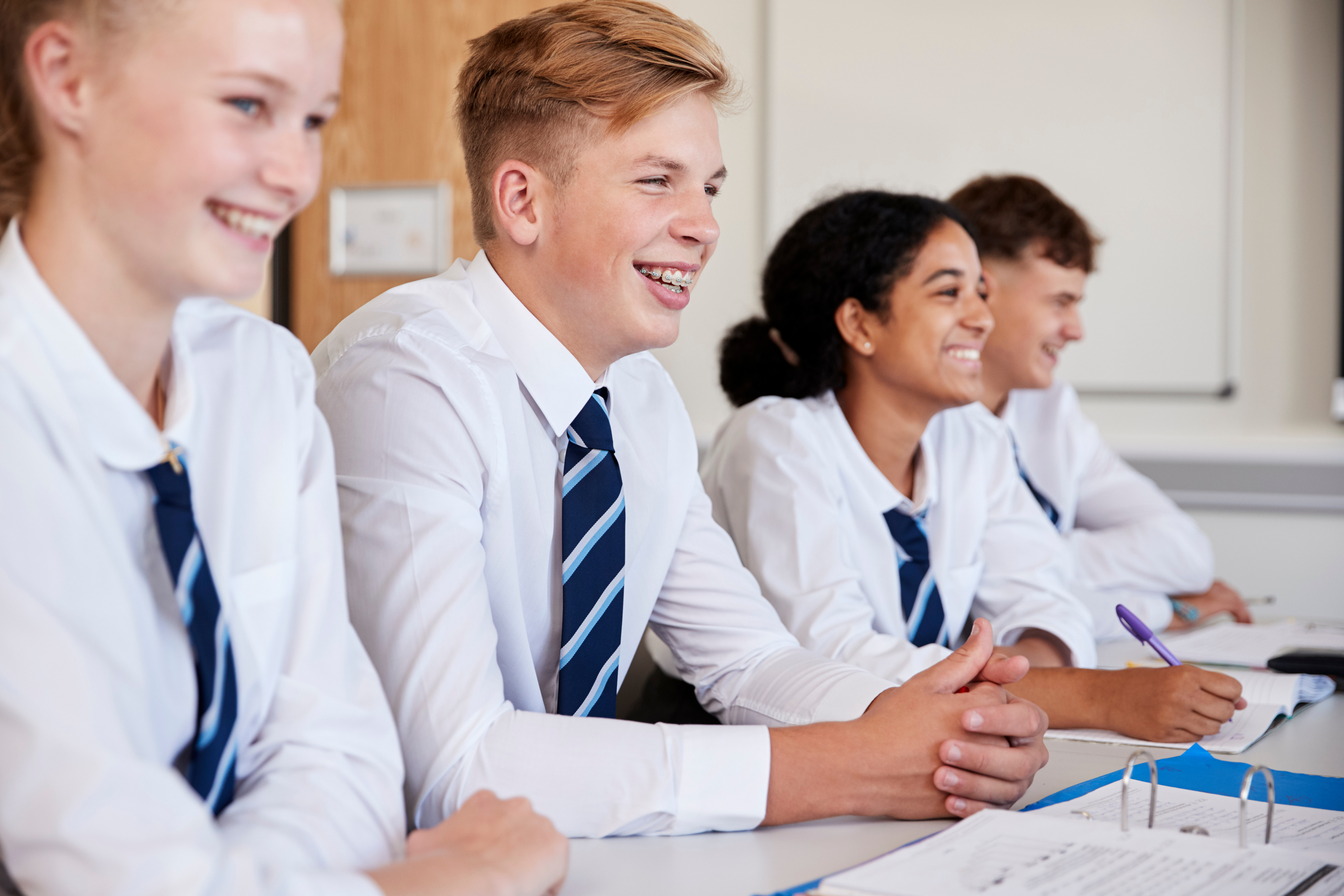 Group of smiling students
